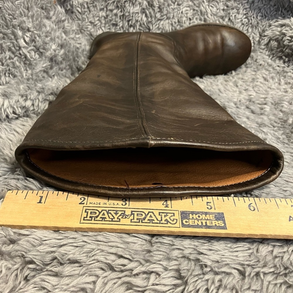 Frye Melissa Button Distressed Leather Women's Knee-High Riding Boots 6B - Picture 7 of 16